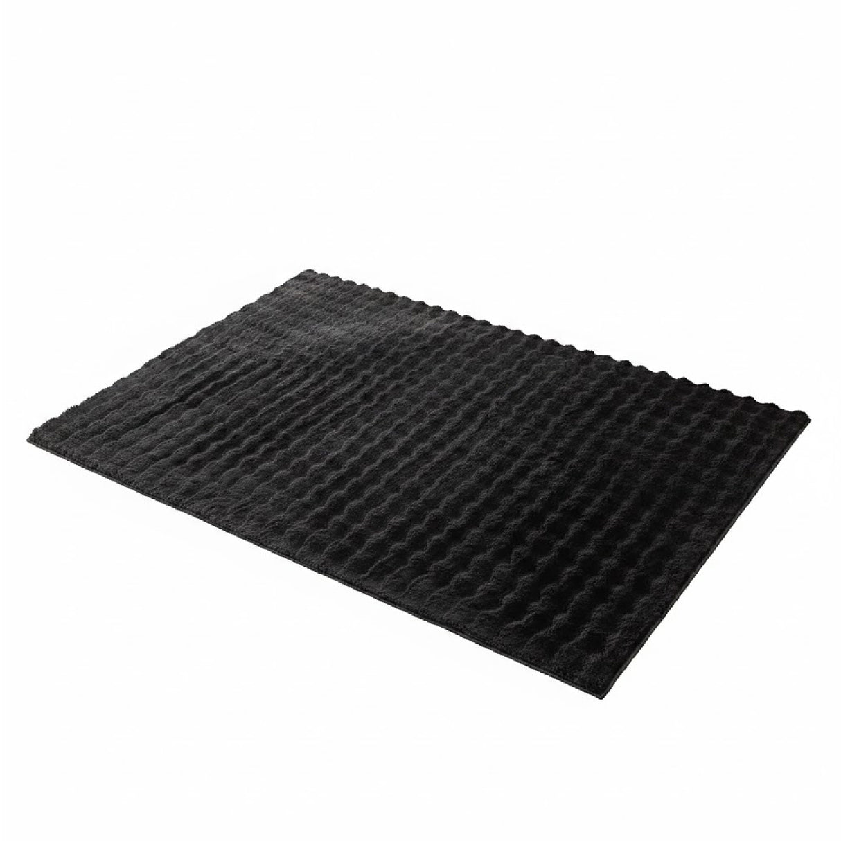 Tapete de Sala Terciopelo Negro 150x200cm Rectangular Muy Suave Pet Friendly - TAPETES Y ALFOMBRAS | Bylmo