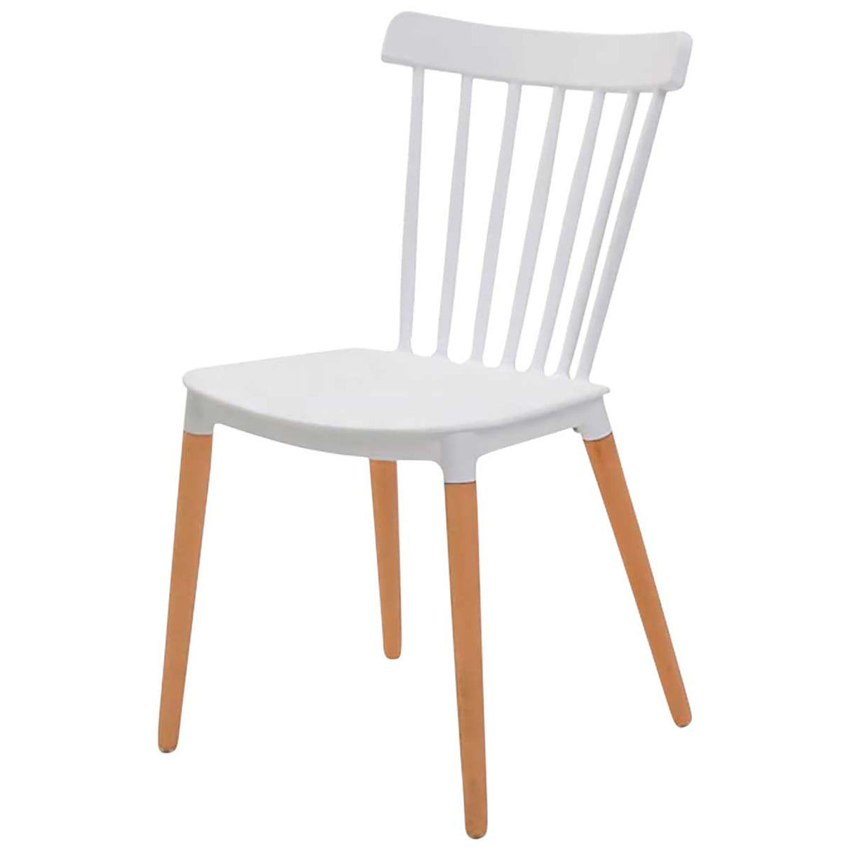 Silla de Comedor Atena Blanco 43x84cm con Espaldar y Asisento Ovalado - SILLAS Y BUTACOS | Bylmo