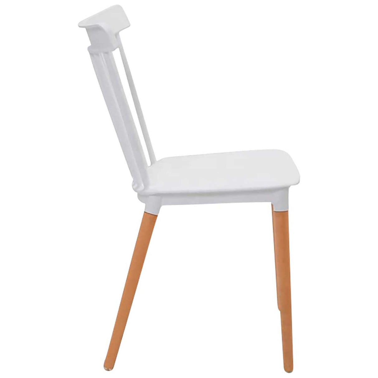 Silla de Comedor Atena Blanco 43x84cm con Espaldar y Asisento Ovalado - SILLAS Y BUTACOS | Bylmo