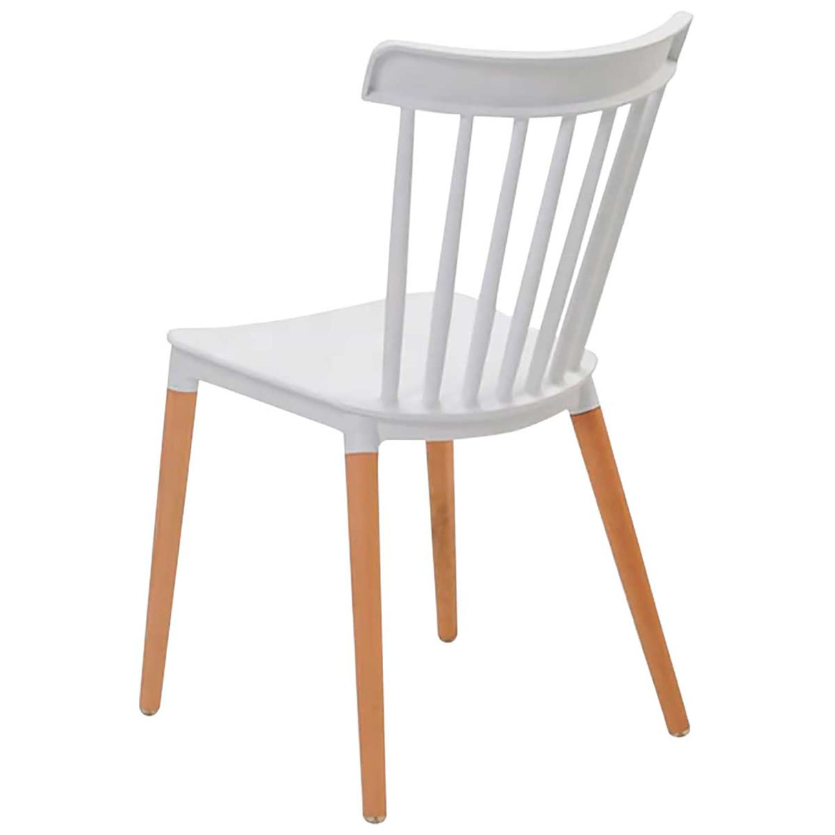 Silla de Comedor Atena Blanco 43x84cm con Espaldar y Asisento Ovalado - SILLAS Y BUTACOS | Bylmo