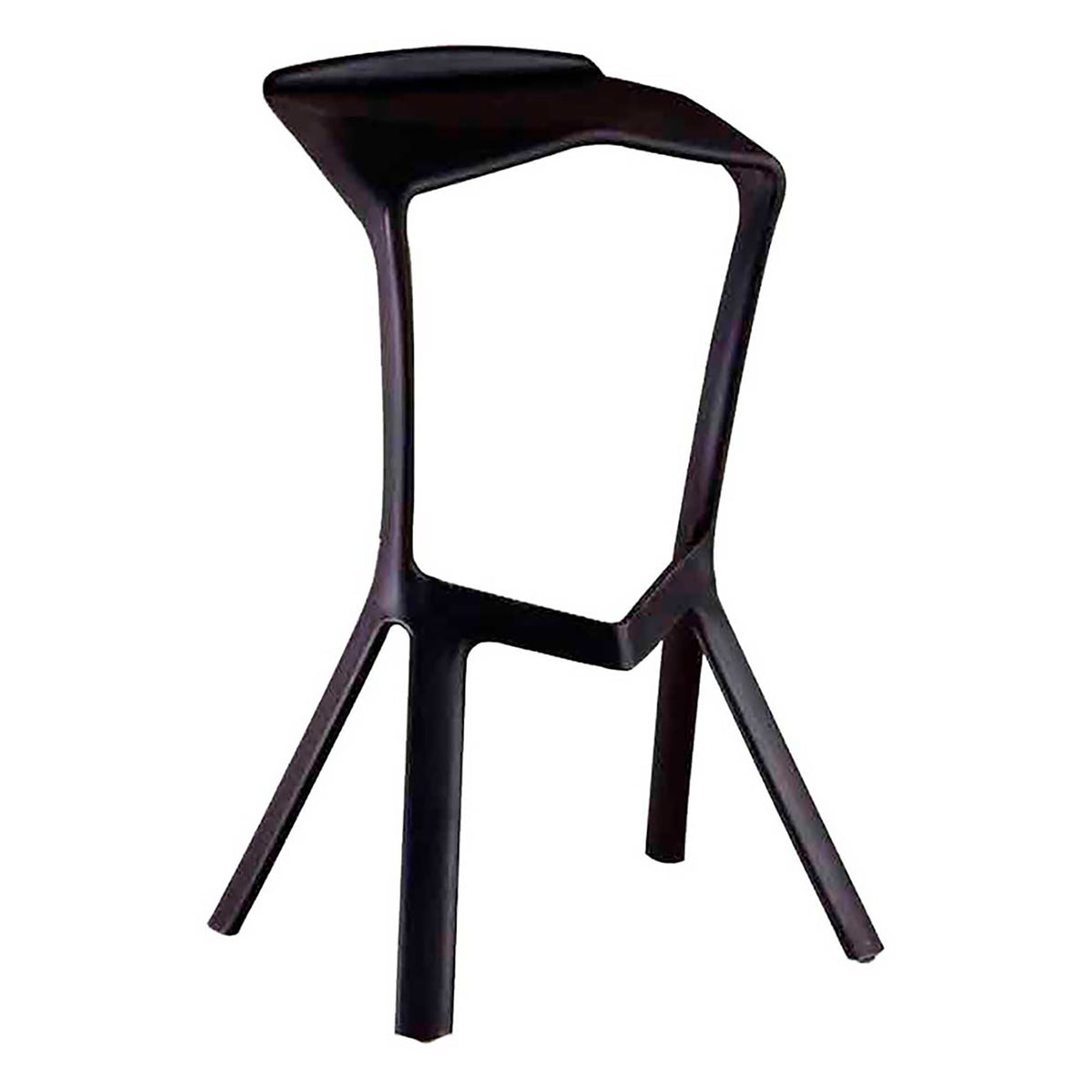 Silla Bar Pizza Negro 45x82cm sin Espaldar y Asisento Rectangular - SILLAS Y BUTACOS | Bylmo