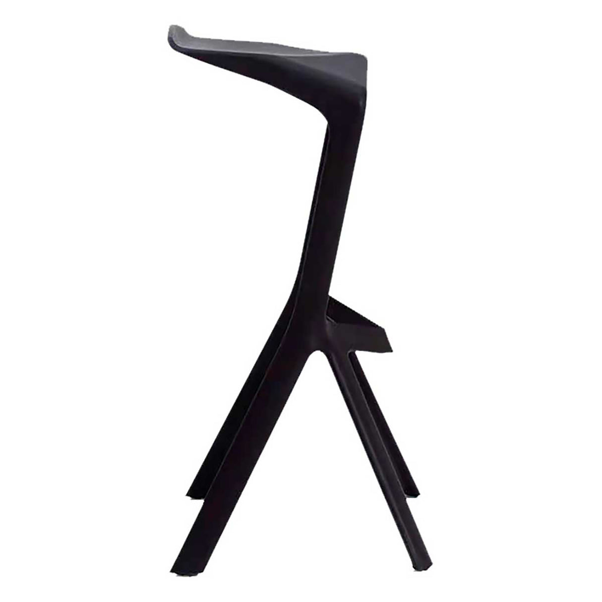 Silla Bar Pizza Negro 45x82cm sin Espaldar y Asisento Rectangular - SILLAS Y BUTACOS | Bylmo