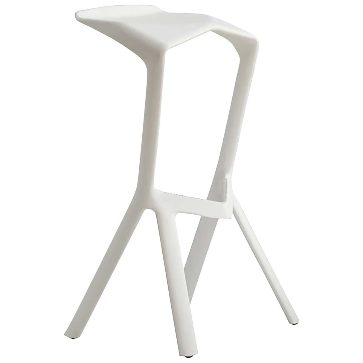 Silla Bar Pizza Blanco 45x82cm sin Espaldar y Asisento Rectangular - SILLAS Y BUTACOS | Bylmo