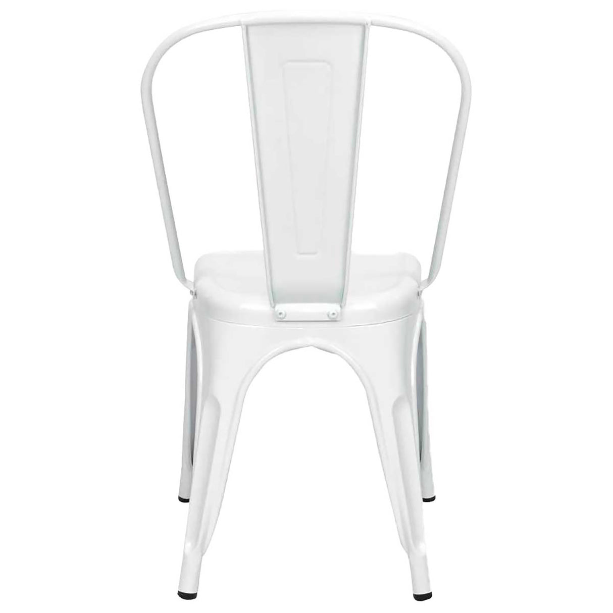 Silla para Restaurante Tolix Blanco 43x84cm con Espaldar y Asisento Ovalado - SILLAS Y BUTACOS | Bylmo