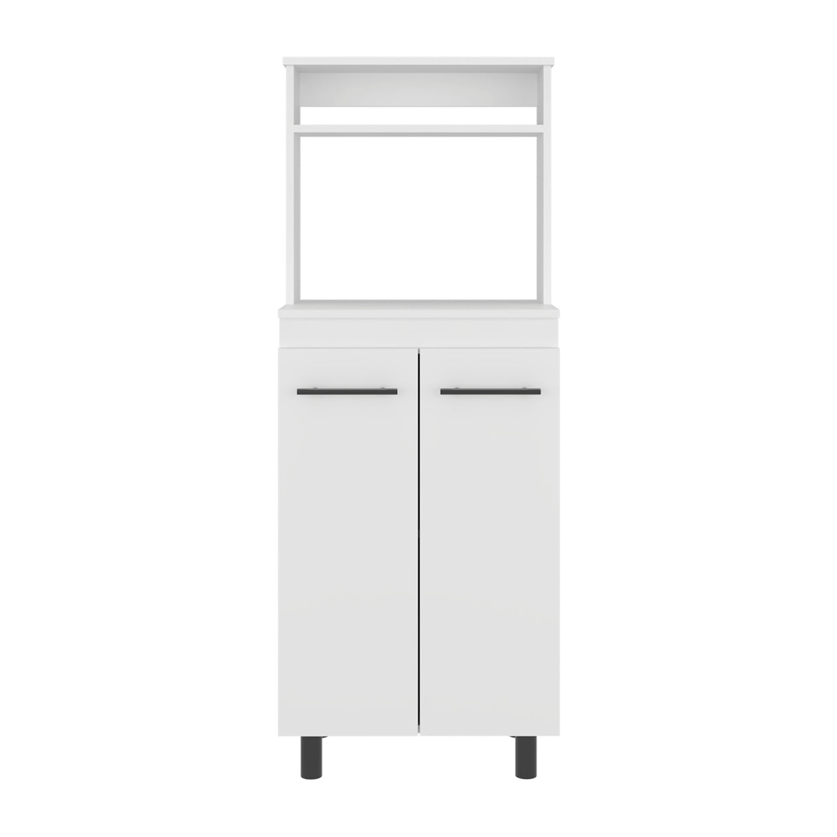 Mueble Microondas Alani Blanco 60x140cm con Dos Puertas y con Patas