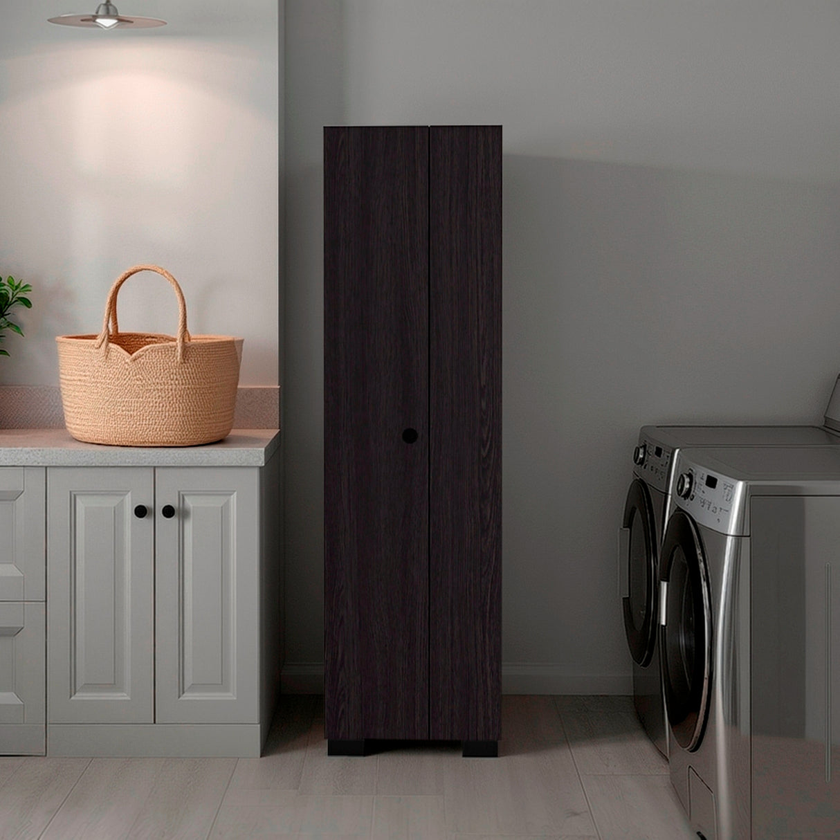 Mueble de Aseo Lake Wengue 51.2x181.2cm Para Organizar con Dos Puertas