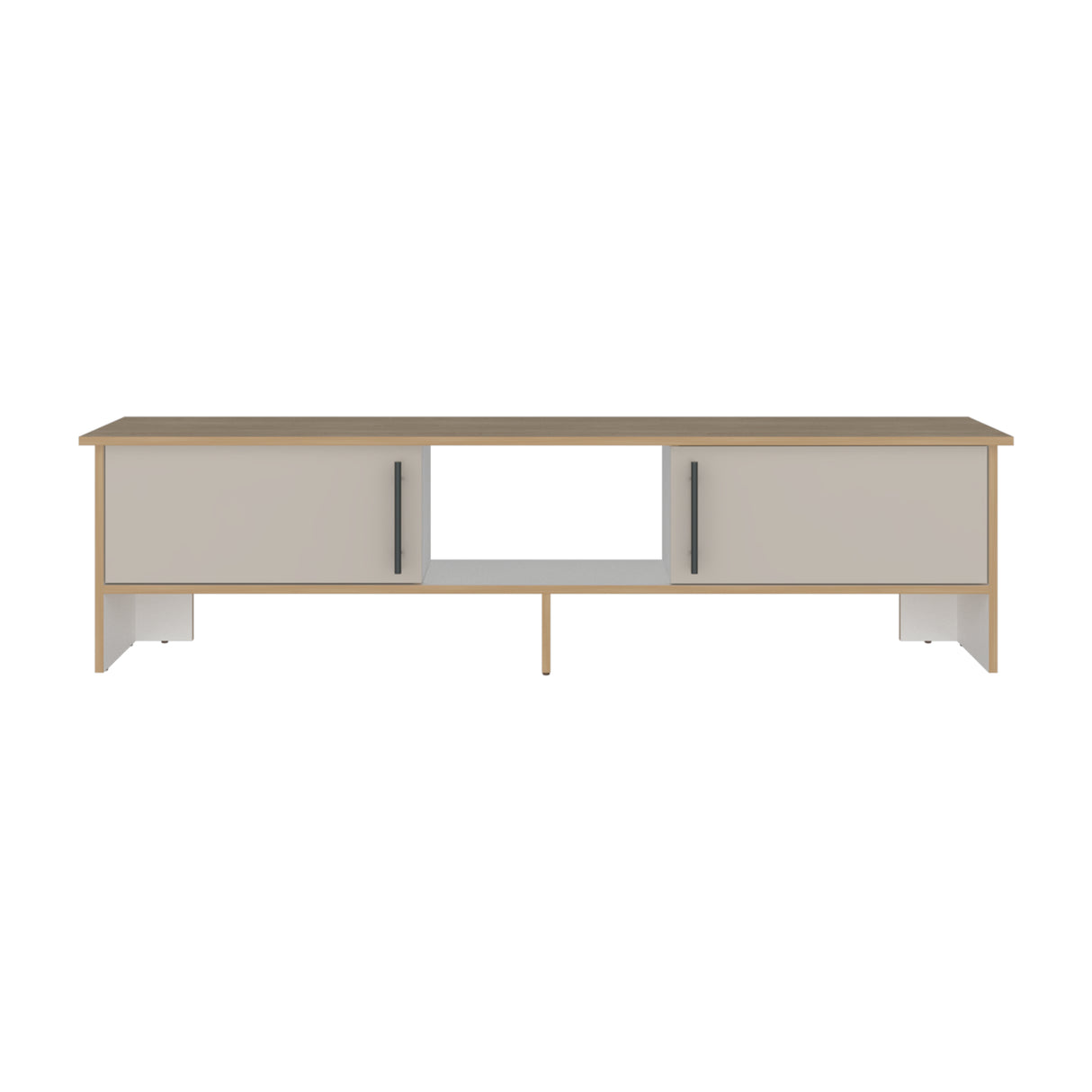 Rack de TV Dago Fresno Europeo y Capri 160x41.8cm para TV Hasta 70" Pulgadas con Un Compartimiento - MUEBLES DE TV | Bylmo