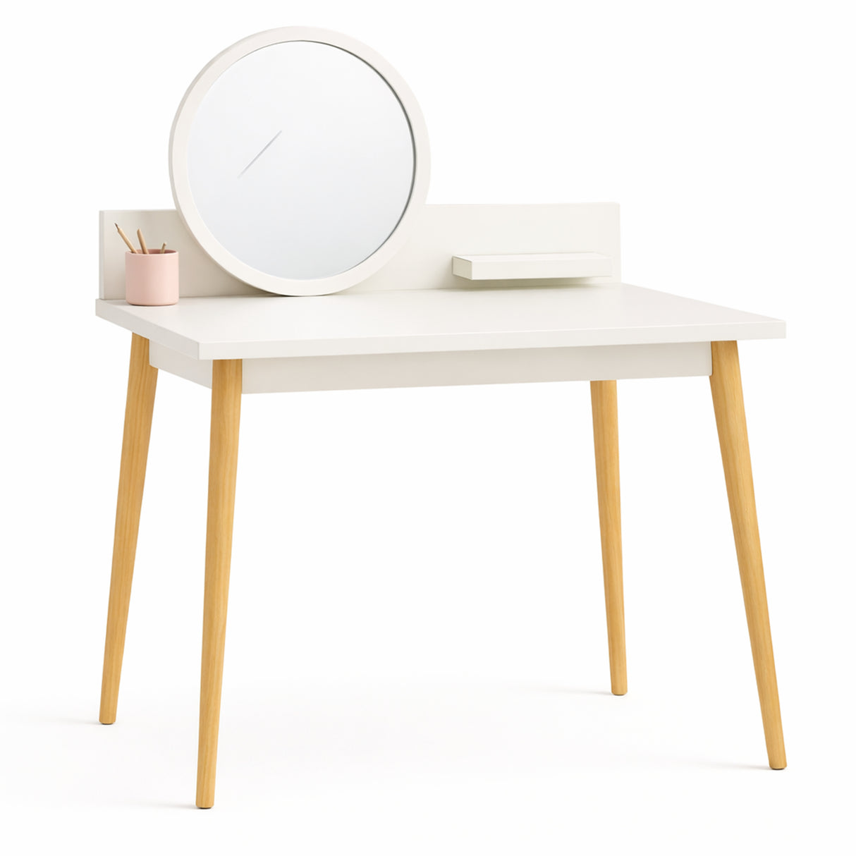 Combo Tocador Nice Blanco 100x135cm con Silla Eames y Espejo - TOCADORES | Bylmo