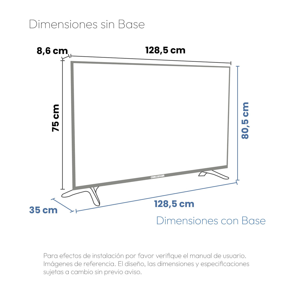 Televisor Challenger Google TV Negro 128.5x80.5cm de 58" Pulgadas Qled 4K 2160P Smart con Bluetooth y Wifi Integrado