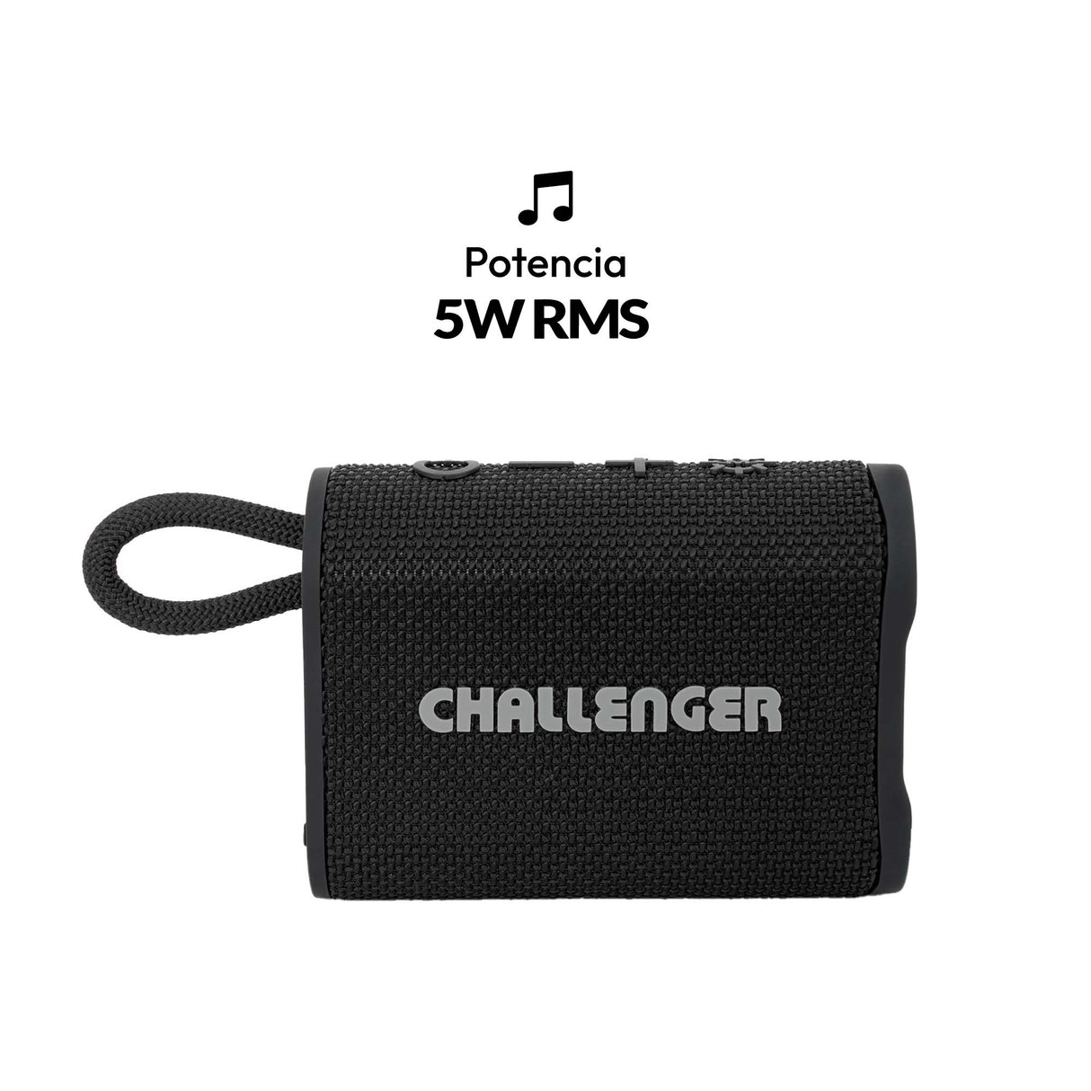 Parlante Portátil Challenger Negro 10.3x4.4cm con Bluetooth - PARLANTES | Bylmo