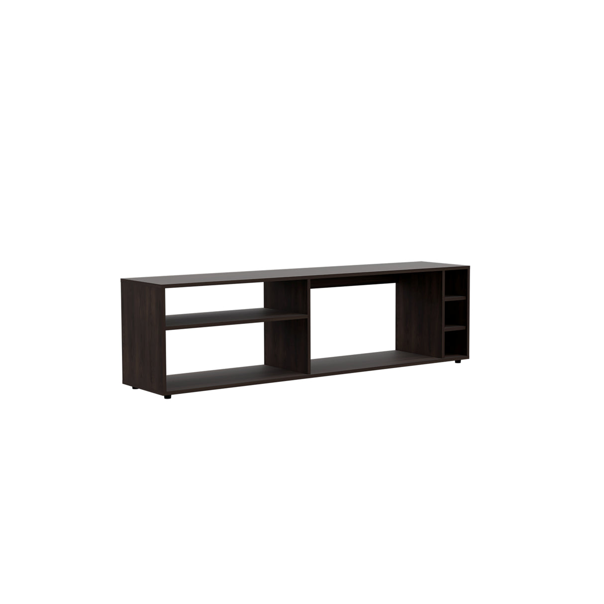 Rack de TV Suxta Nogal 160x45.4cm para TV Hasta 70" Pulgadas con Seis Compartimientos - MUEBLES DE TV | Bylmo