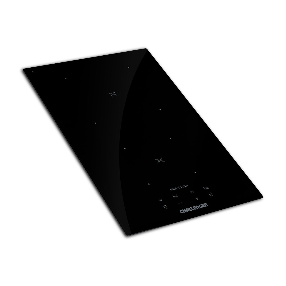 Estufa de Empotrar Challenger Inducción Negro 30x52cm 220 Voltios con Dos Quemadores y con Pantalla Digital - ESTUFAS DE EMPORTRAR Y CUBIERTAS | Bylmo