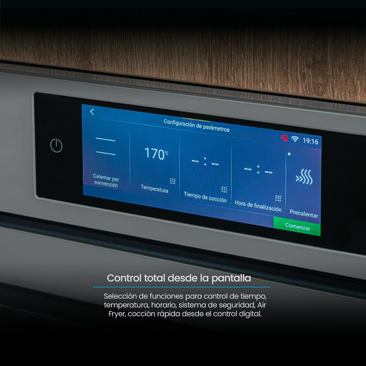 Horno de Empotrar Challenger Isola Gris Mate 89.4x59.5cm Electrico 220 Voltios con Pantalla Digital - HORNOS DE EMPORTRAR | Bylmo