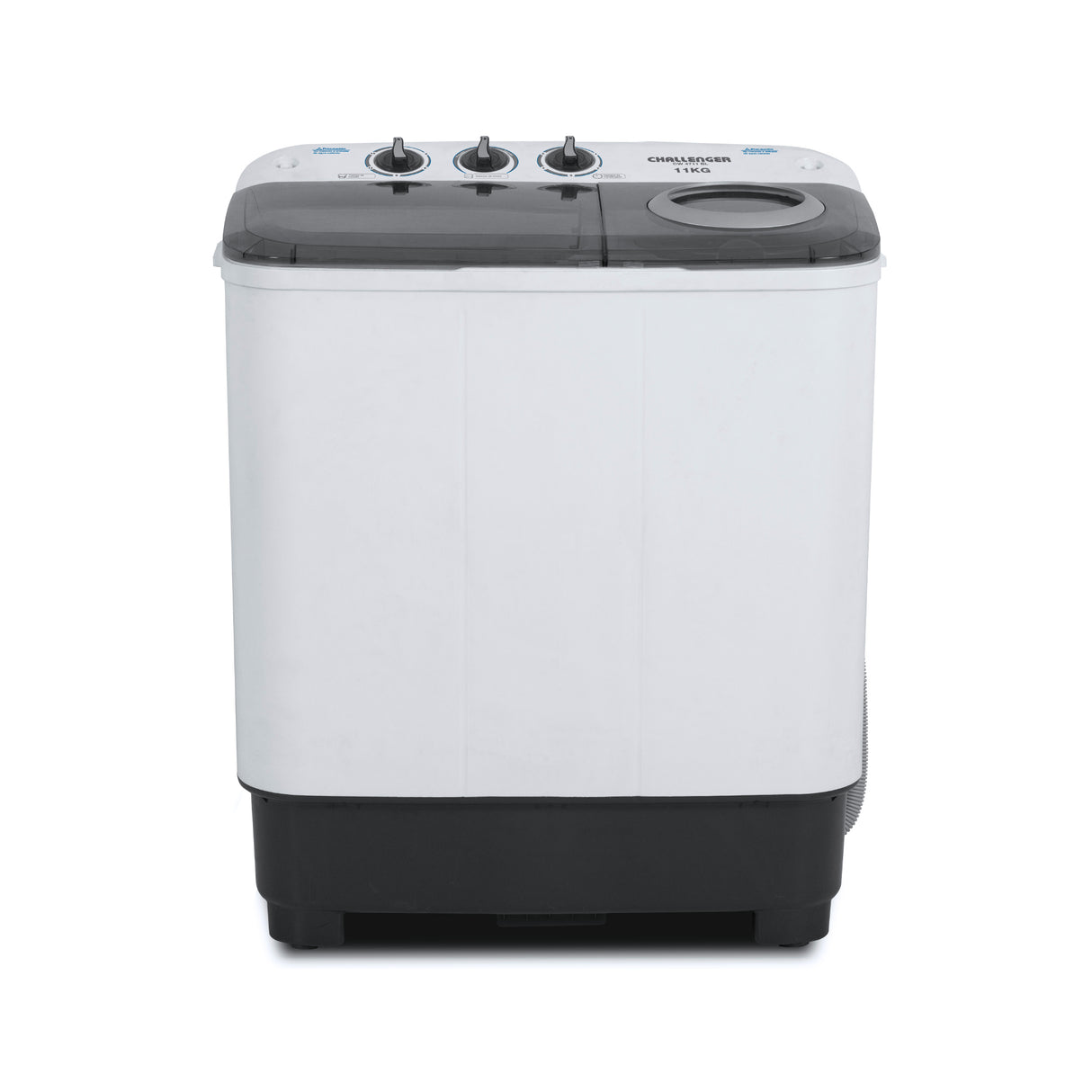 Lavadora Semiautomática Challenger Blanco y Gris 76.1x88.5cm 11 Kilogramos - LAVADORAS Y SECADORAS | Bylmo