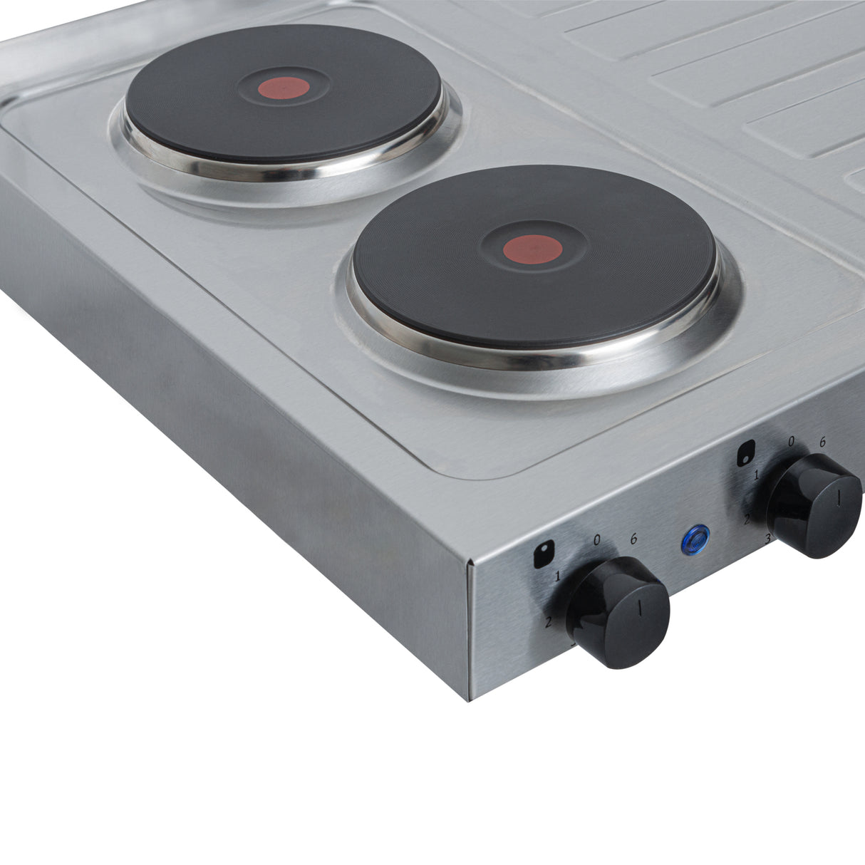 Mesón de Cocina Challenger Gris 120x50cm de Acero Inoxidable con Pozuelo Lado Derecho y con Estufa - MESONES DE COCINA | Bylmo