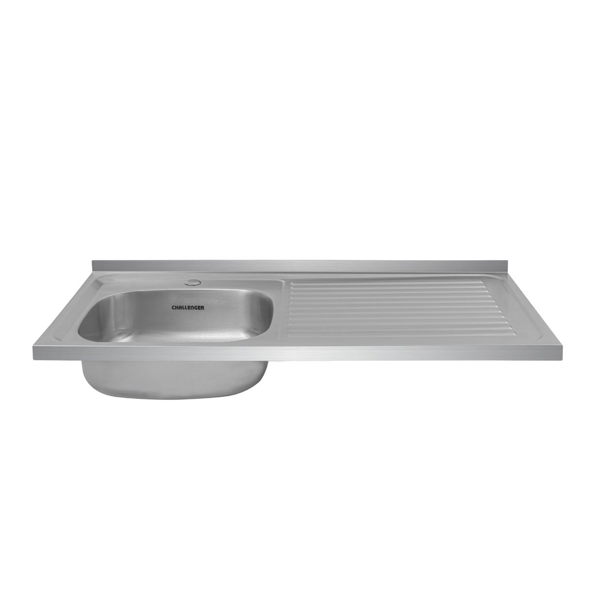 Mesón de Cocina Challenger Gris 100x50cm de Acero Inoxidable con Pozuelo Lado Izquierdo y sin Estufa - MESONES DE COCINA | Bylmo