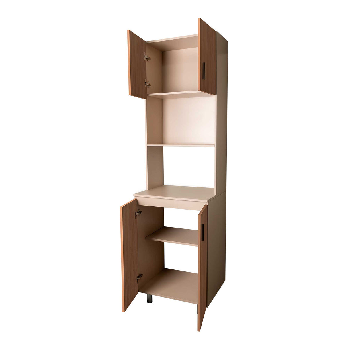 Alacena Challenger Acandi 60x218cm con Dos Puertas y con Espacio para Microondas - ALACENAS Y MUEBLES MICROONDAS | Bylmo