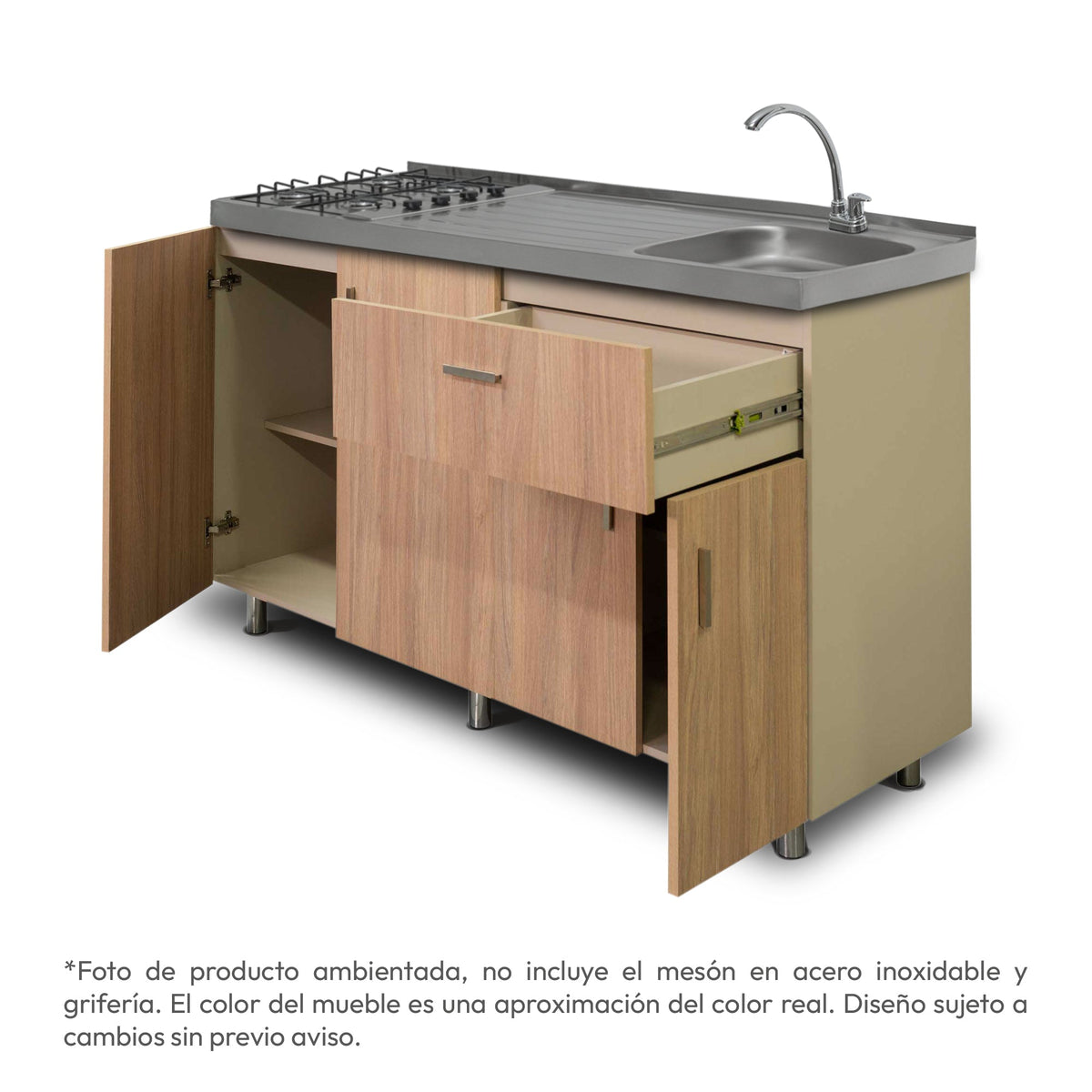 Mueble Inferior de Cocina Challenger Acandi 149.2x85cm sin Meson y sin Estufa