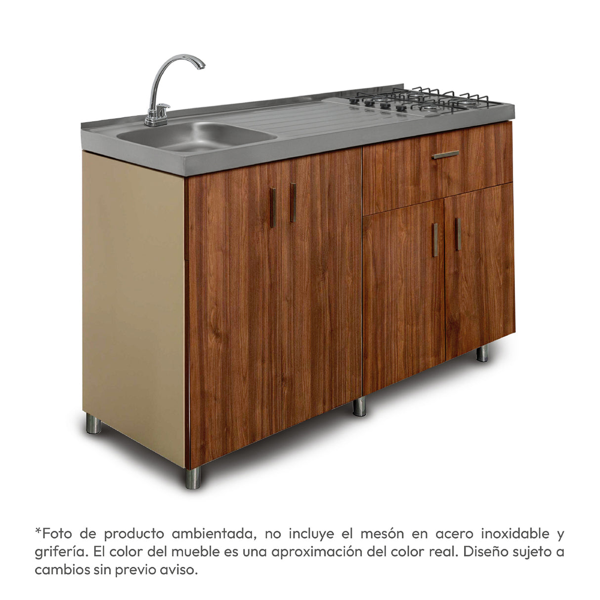 Mueble Inferior de Cocina Challenger Nola 149.2x85cm sin Meson y sin Estufa - MUEBLES INFERIORES DE COCINA | Bylmo