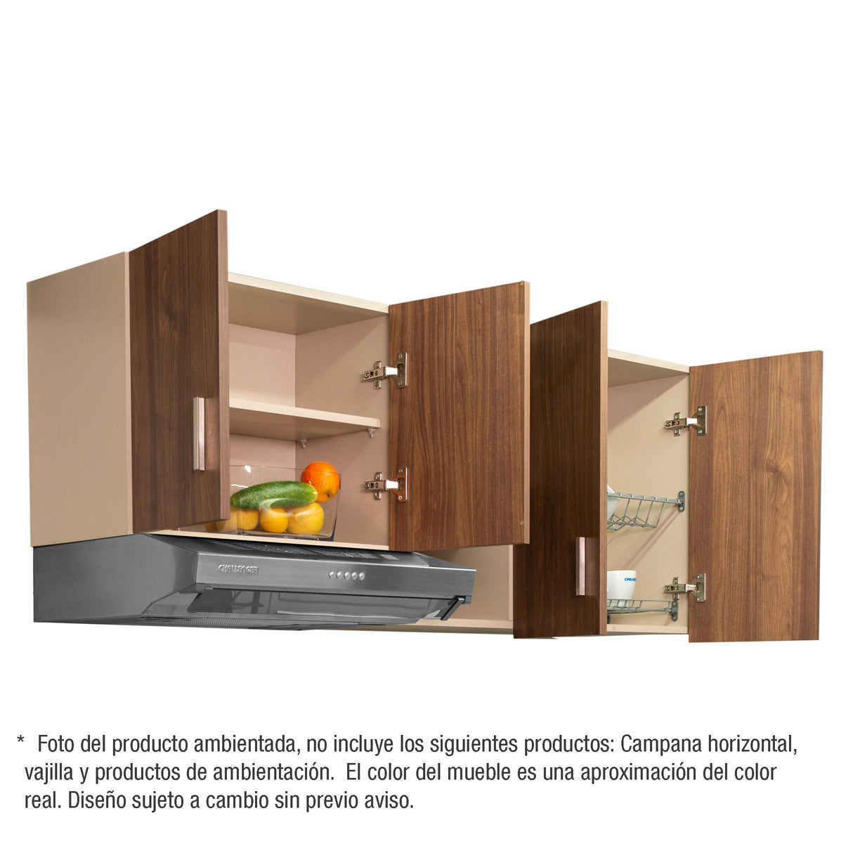 Mueble Superior de Cocina Challenger Nola 150x60cm con Espacio para Extractor - MUEBLES SUPERIORES DE COCINA | Bylmo