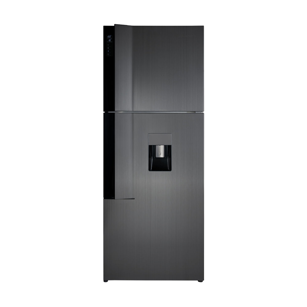 Nevera Inverter Challenger E - Cool Gris Oscuro 68x180cm No Frost de 403 Litros con Dispensador de Agua y con Congelador - NEVERAS | Bylmo