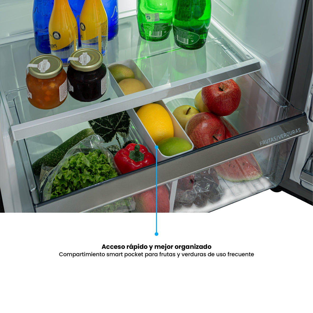 Nevera Inverter Challenger E - Cool Gris Oscuro 68x180cm No Frost de 403 Litros con Dispensador de Agua y con Congelador - NEVERAS | Bylmo
