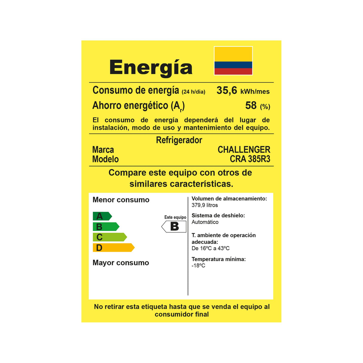 Nevera Challenger E - Cool Gris Oscuro 68x172cm No Frost de 379 Litros con Dispensador de Agua y con Congelador - NEVERAS | Bylmo