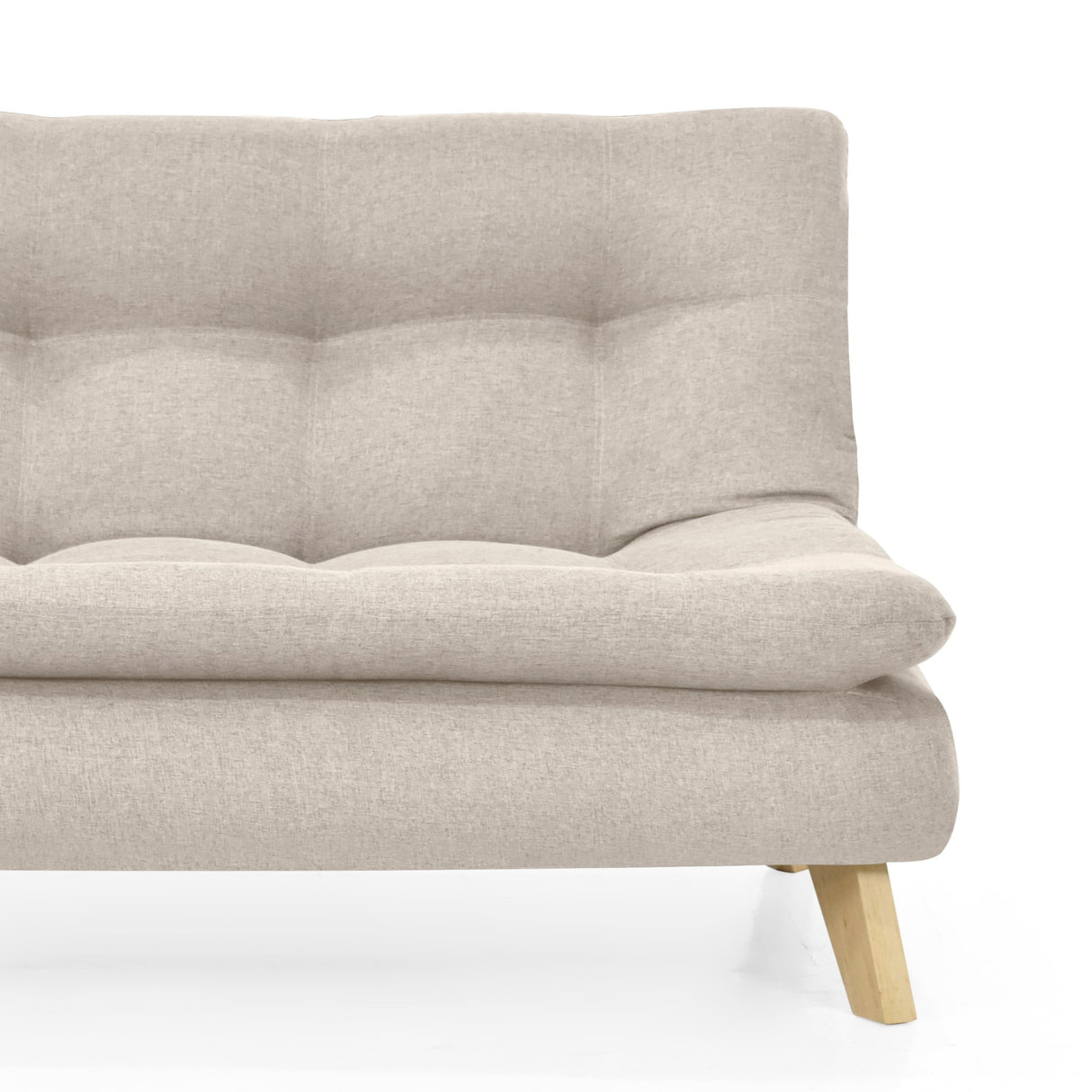 Sofá Toulouse Beige y Matiz Natural 140x80cm de Dos Puestos sin Apoya Brazos - SOFAS Y POLTRONAS | Bylmo