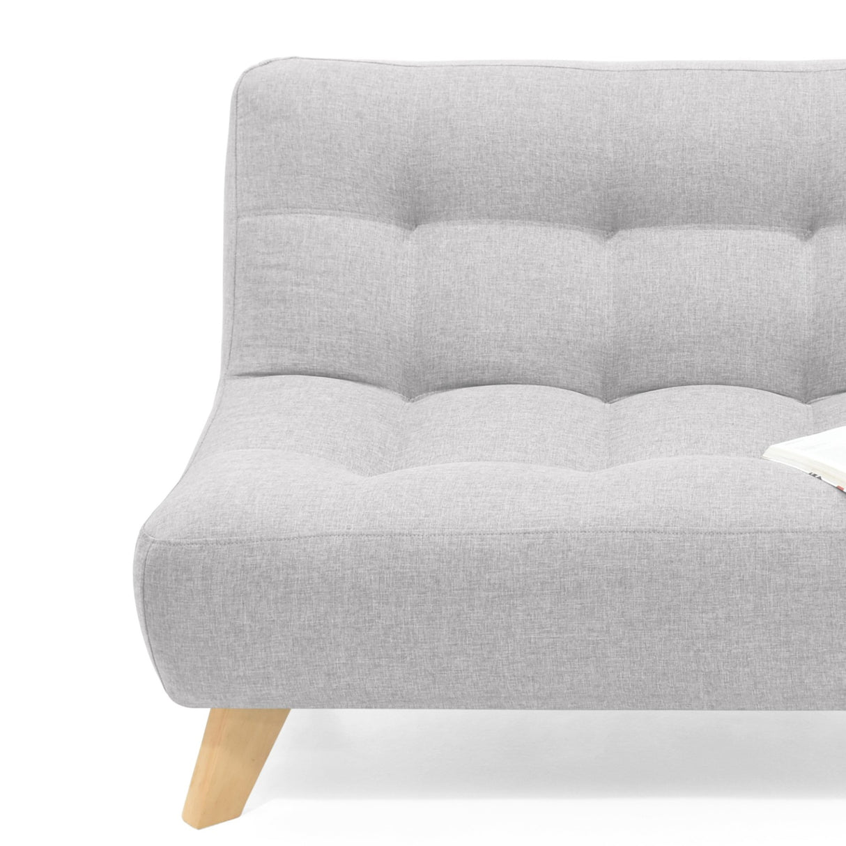 Sofá Navara Plata y Matiz Natural 121x82cm de Dos Puestos sin Apoya Brazos - SOFAS Y POLTRONAS | Bylmo