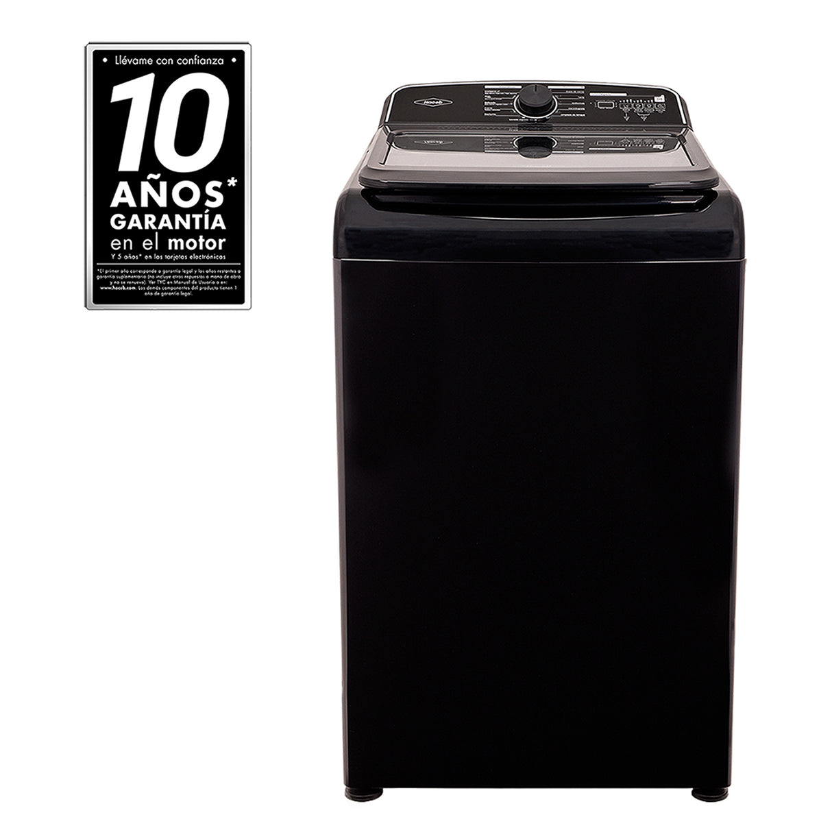 Lavadora Haceb Negro 62x34.9998cm de 18 Kilogramos con Pantalla Digital y 11 Funciones - LAVADORAS Y SECADORAS | Bylmo