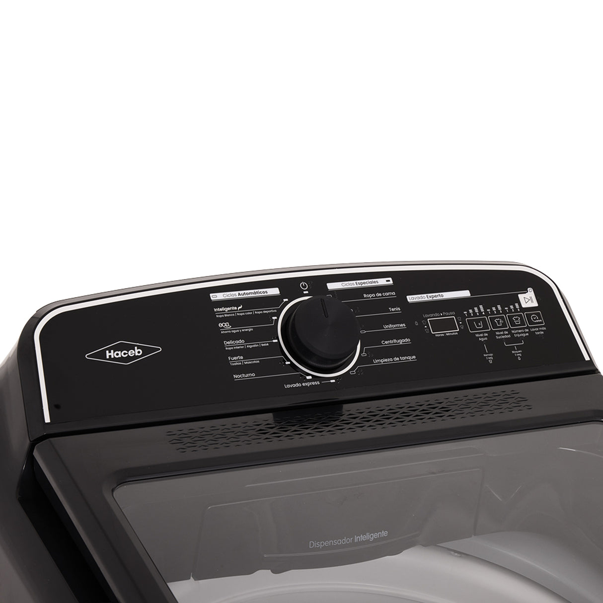 Lavadora Haceb Negro 62x34.9998cm de 18 Kilogramos con Pantalla Digital y 11 Funciones - LAVADORAS Y SECADORAS | Bylmo