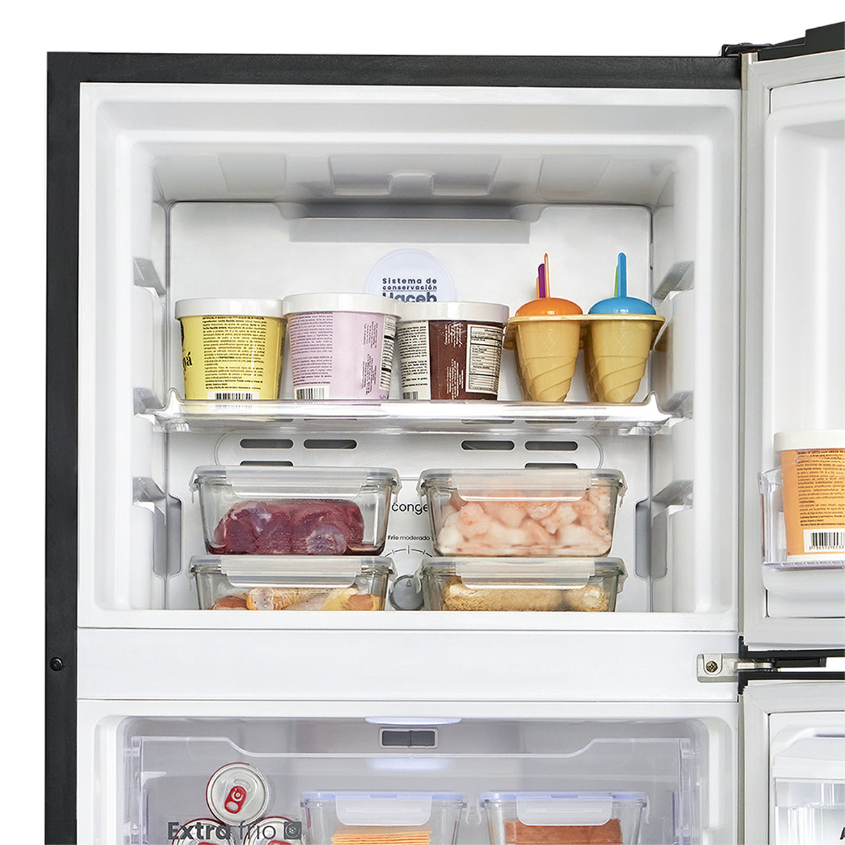 Nevera Haceb Inverter Inox 65x163cm No Frost de 254 Litros con Dispensador de Agua y con Pantalla Digital - NEVERAS | Bylmo