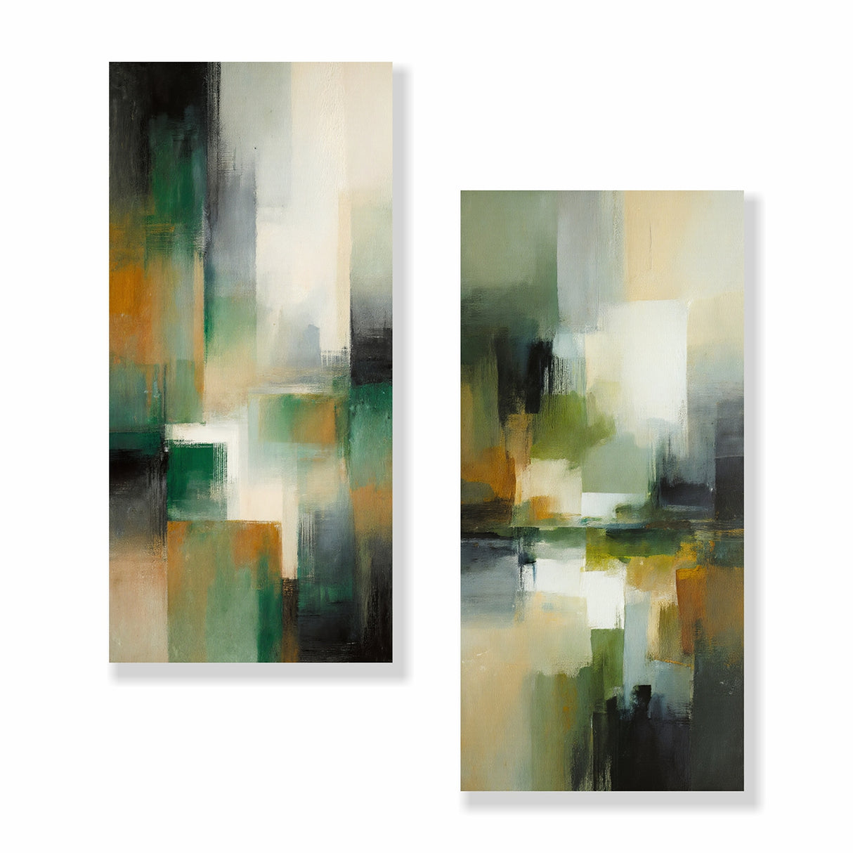 Cuadro decorativo en 2 Piezas Moderno Susurros Fragmentados 34x72cm cada Uno - CUADROS | Bylmo
