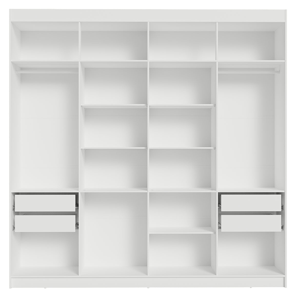 Closet Venus Blanco 216x217cm sin Puertas y con Diecisiete Compartimientos - CLOSETS | Bylmo
