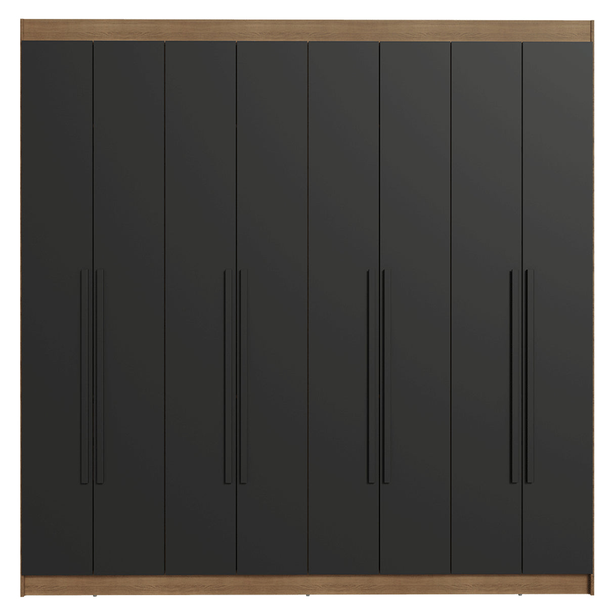 Closet Venus Marrón y Negro 216x217cm con Ocho Puertas y con Diecisiete Compartimientos - CLOSETS | Bylmo