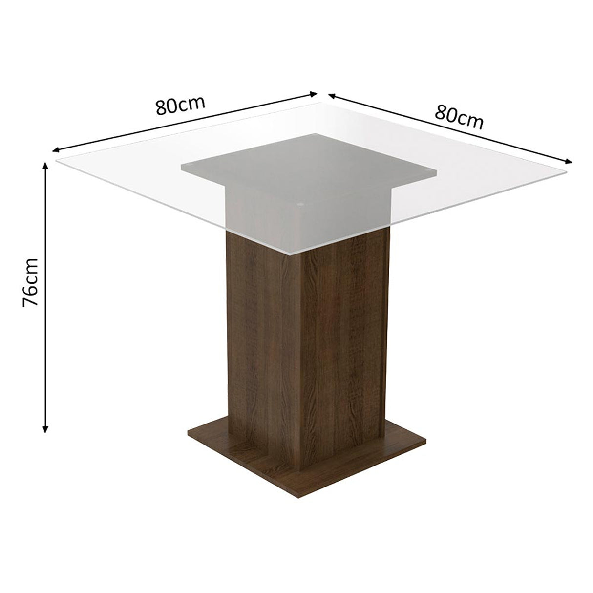 Juego de comedor Aline Marrón y Crema 90x76cm Cuadrado de Cuatro Puestos con Cuatro Sillas - COMEDORES | Bylmo