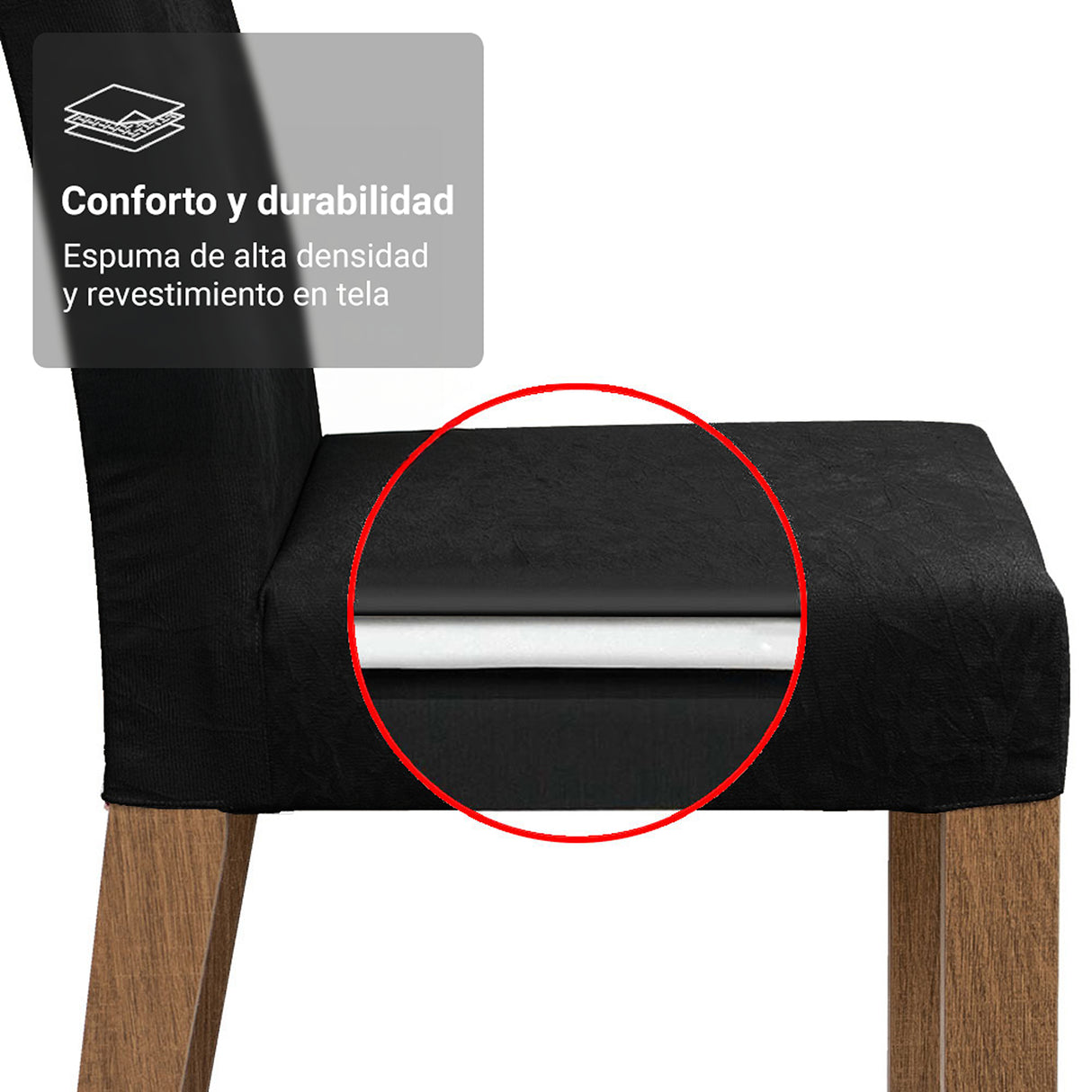 Juego de comedor Valerie Marrón y Negro 180x78cm Rectangular de Seis Puestos con Seis Sillas - COMEDORES | Bylmo