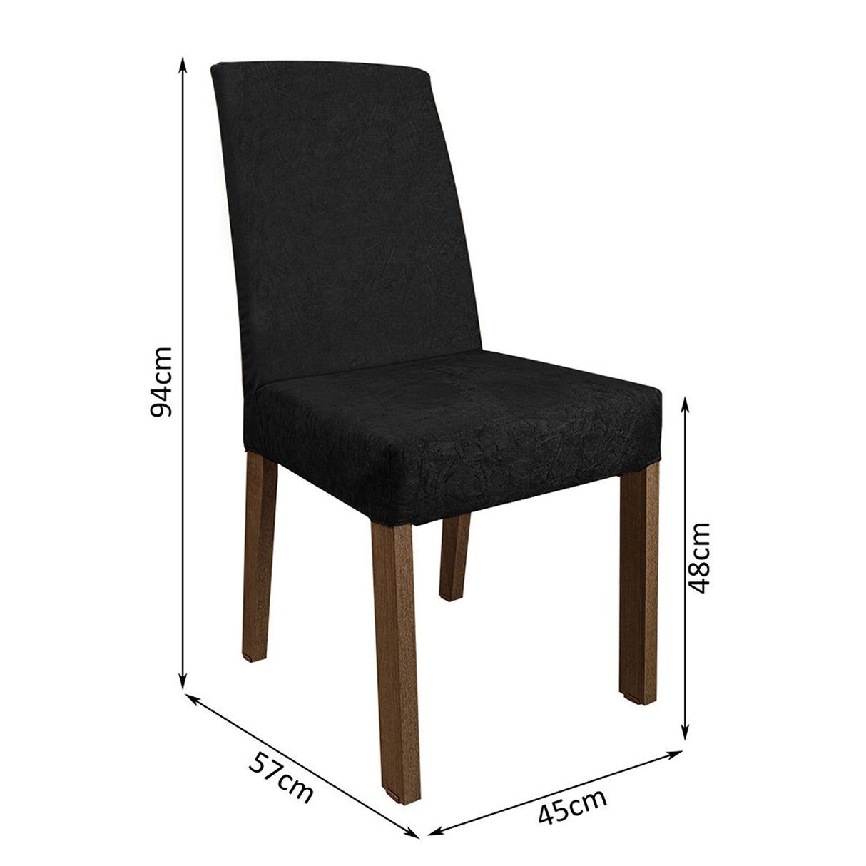 Juego de comedor Valerie Marrón y Negro 180x78cm Rectangular de Seis Puestos con Seis Sillas - COMEDORES | Bylmo