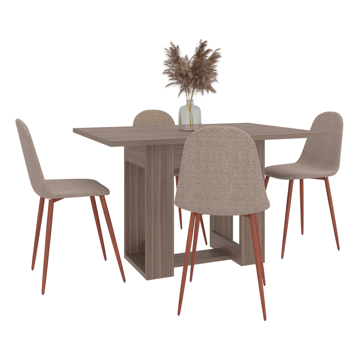 Comedor Volterra Avellana 120x74.05cm Rectangular de Cuatro Puestos y sin Sillas - COMEDORES | Bylmo