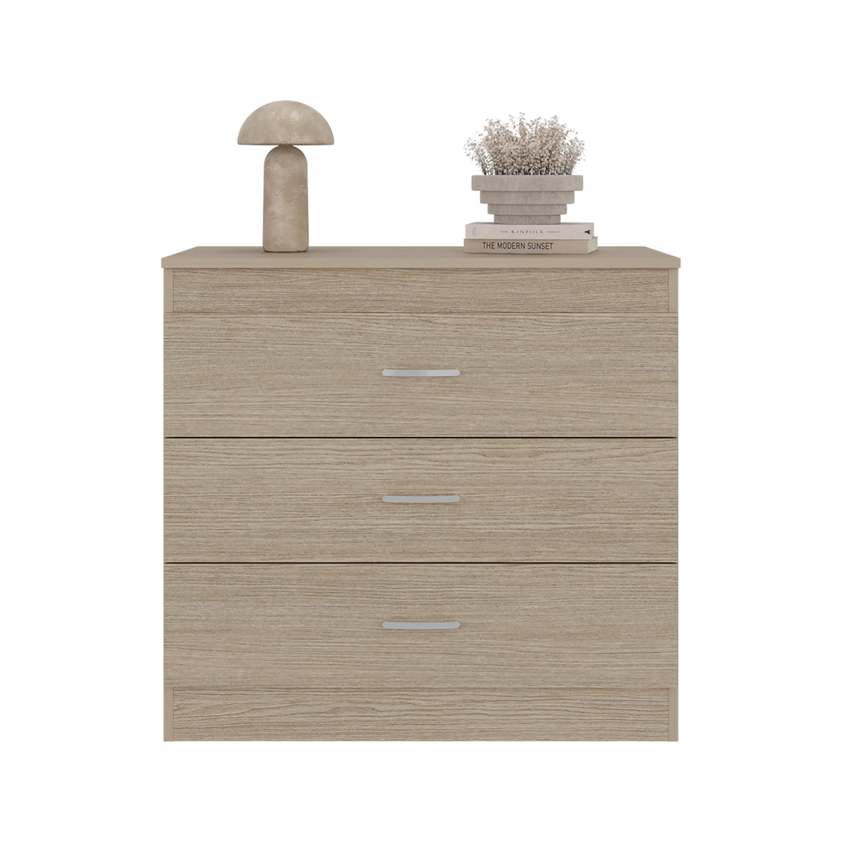 Cómoda Melia Cartagena y Blanco 80x75cm De Tres Hileras con Tres Cajones y con Espacio para TV - CAJONERAS Y COMODAS | Bylmo