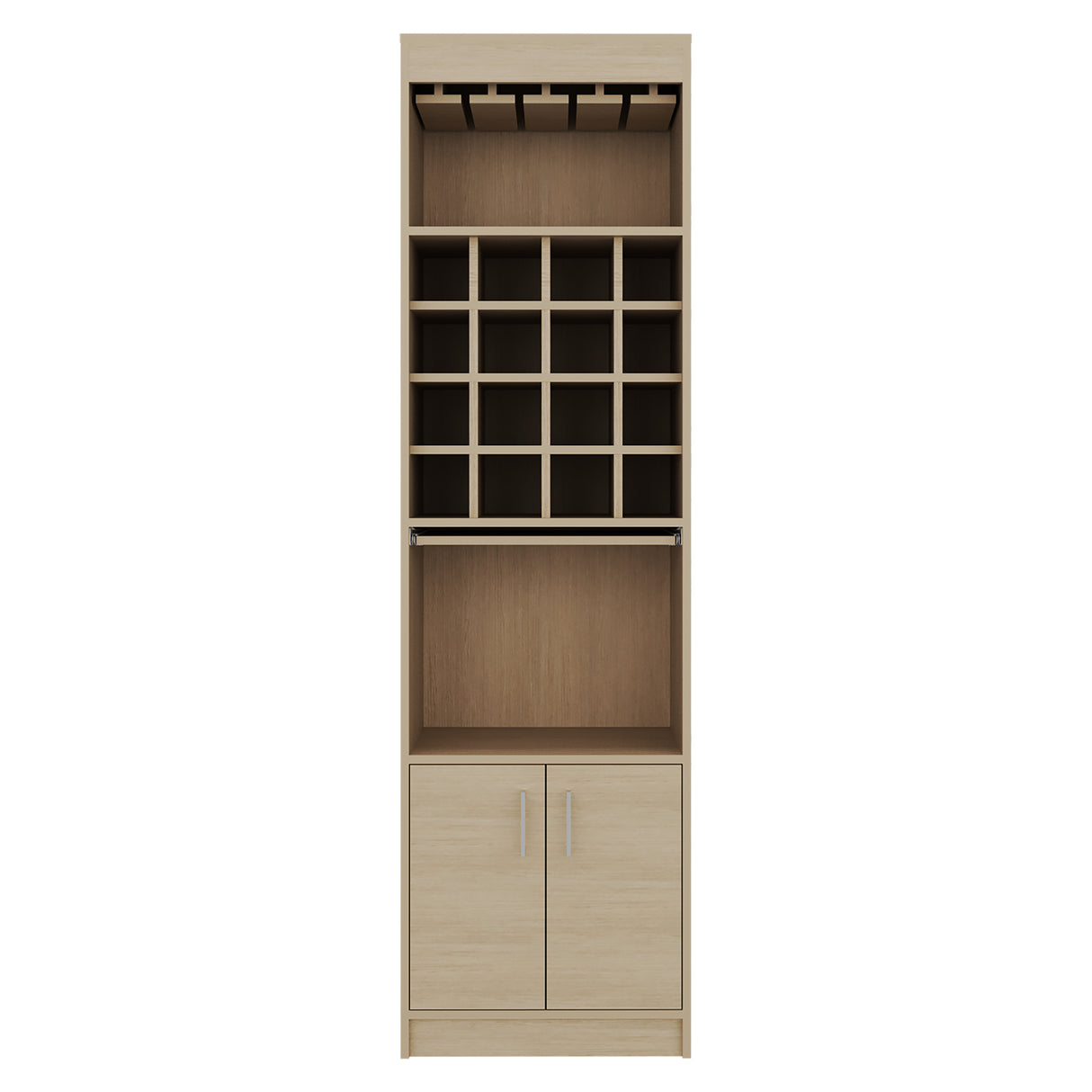 Bar Kava Cartagena 51x180cm con Un Cajón y con Dieciséis Portabotellas - BARES | Bylmo