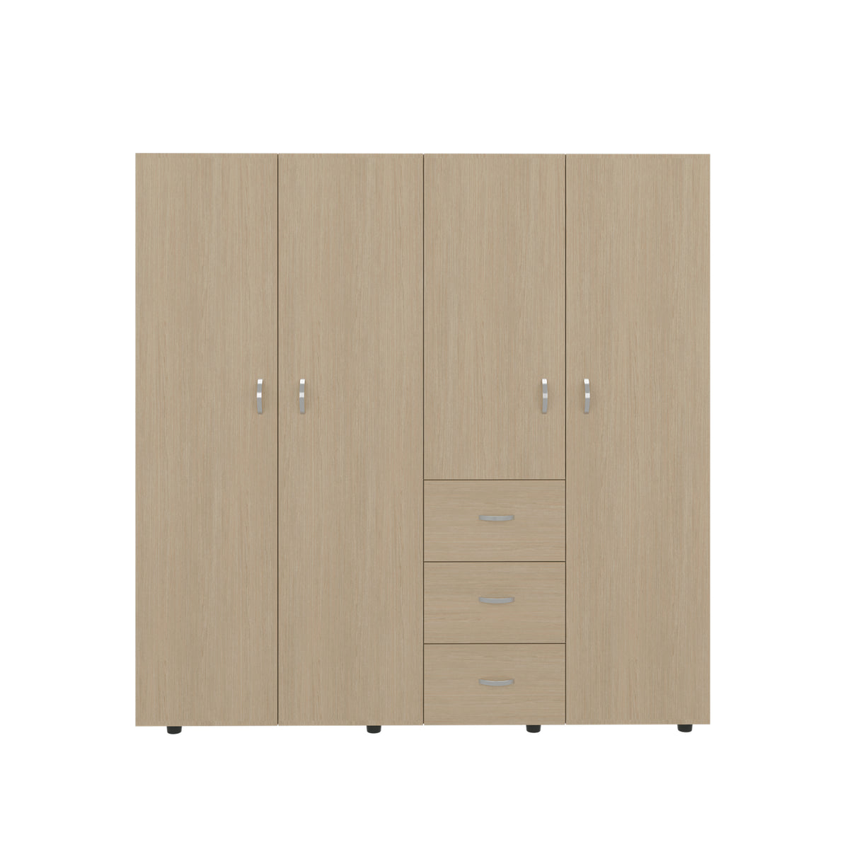 Closet Harlem Cartagena y Blanco 180 cm con Cuatro Puertas y Tres Cajones - CLOSETS | Bylmo