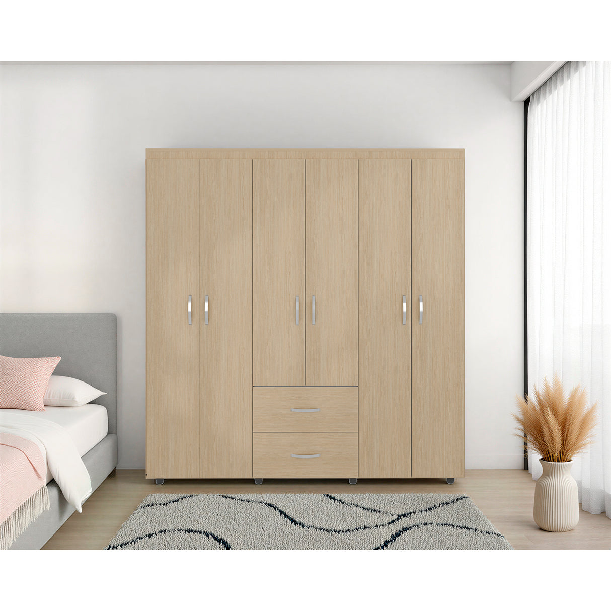 Closet Bariloche Cartagena 170x180cm con 2 Cajones con 4 Entrepaños - CLOSETS | Bylmo