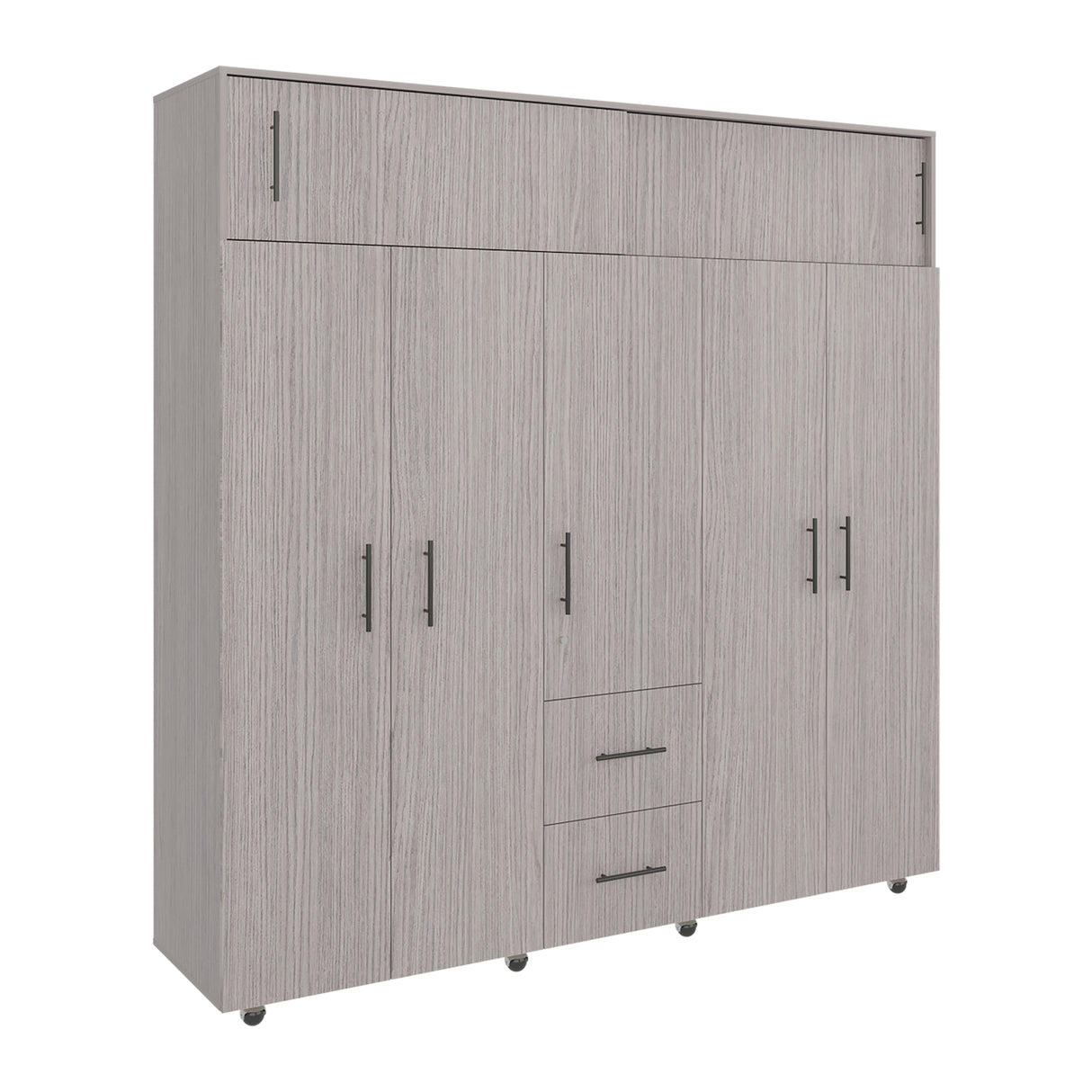Closet Montevideo Positano y Blanco 200.1x206cm con 3 Cajones con 4 Entrepaños - CLOSETS | Bylmo