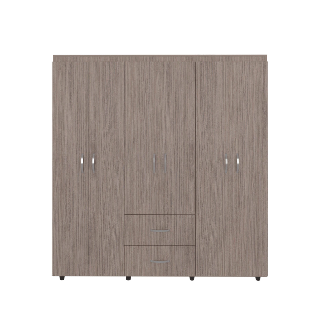 Closet Bariloche Blanco Positano 170.3x180cm con Seis Puertas y con Dos Cajones - CLOSETS | Bylmo