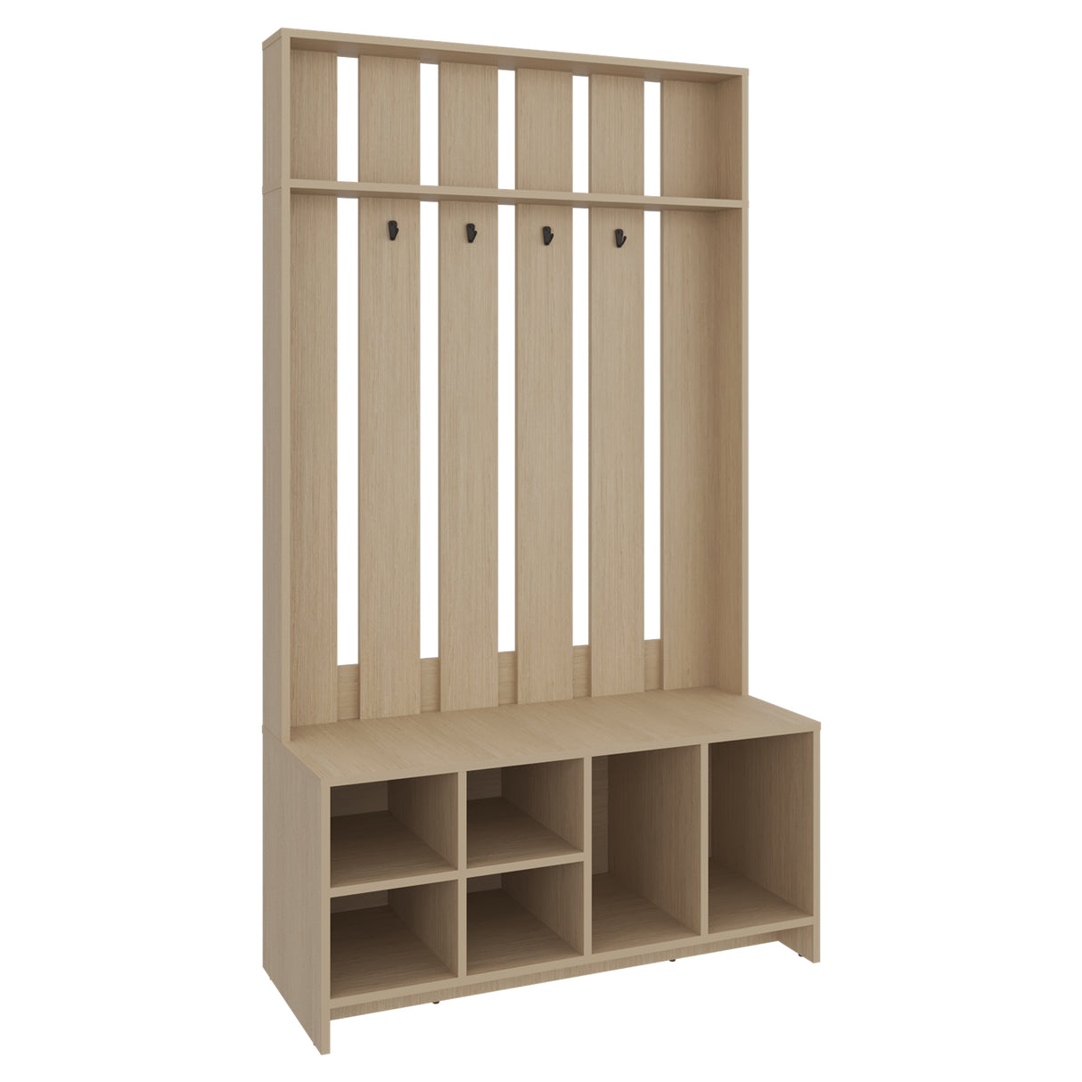 Mueble Recibidor Beijing Cartagena 97 cm con Entrepaño, Zapatero y Perchero para Ropa - BIFES Y ARRIMOS | Bylmo