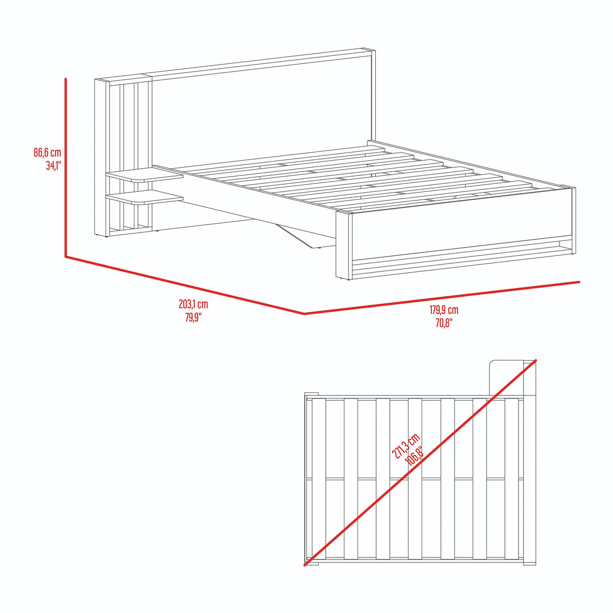 Base Cama Vance Avellana - vista 7