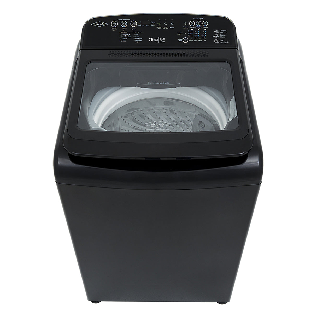 Lavadora Haceb Negra 67x115cm Para 19 Kilos con 6 Funciones Preconfiguradas - LAVADORAS Y SECADORAS | Bylmo
