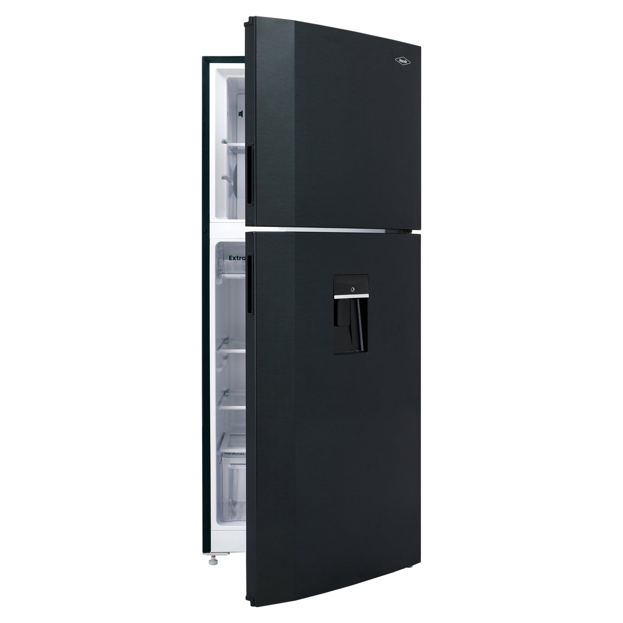 Nevera No Frost Haceb Negro Esmeralda 73.1x175.6cm De 404 Litros con Dispensador de Agua - NEVERAS | Bylmo