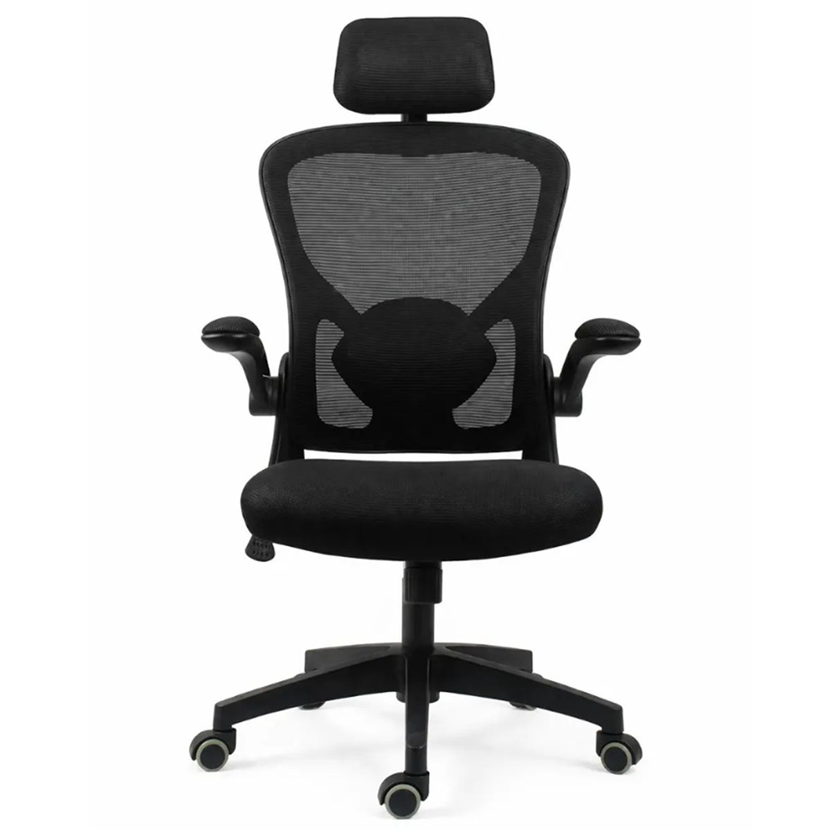Silla Gerencial Negro 61x124cm con Apoya Brazos con Soporte Lumbar y con Apoya Cabezas - SILLAS DE OFICINA | Bylmo